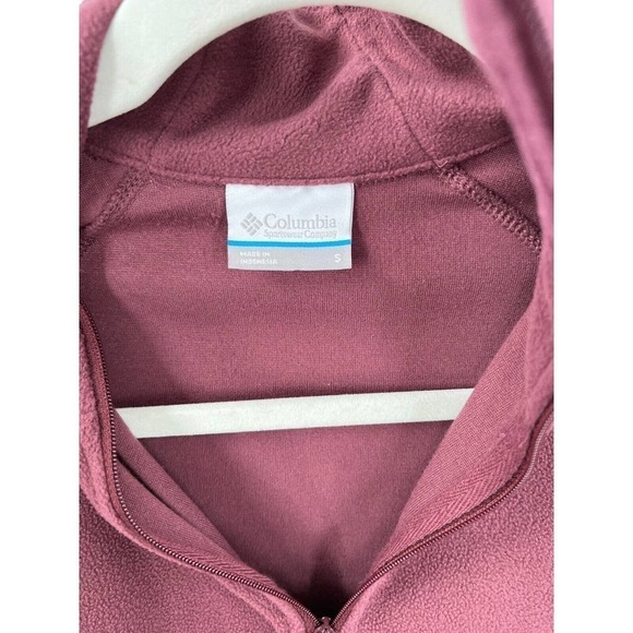 Columbia Women's Size S Small Burgundy XL6624 1/2 Zip Arctic Air Fleece - Picture 3 of 4